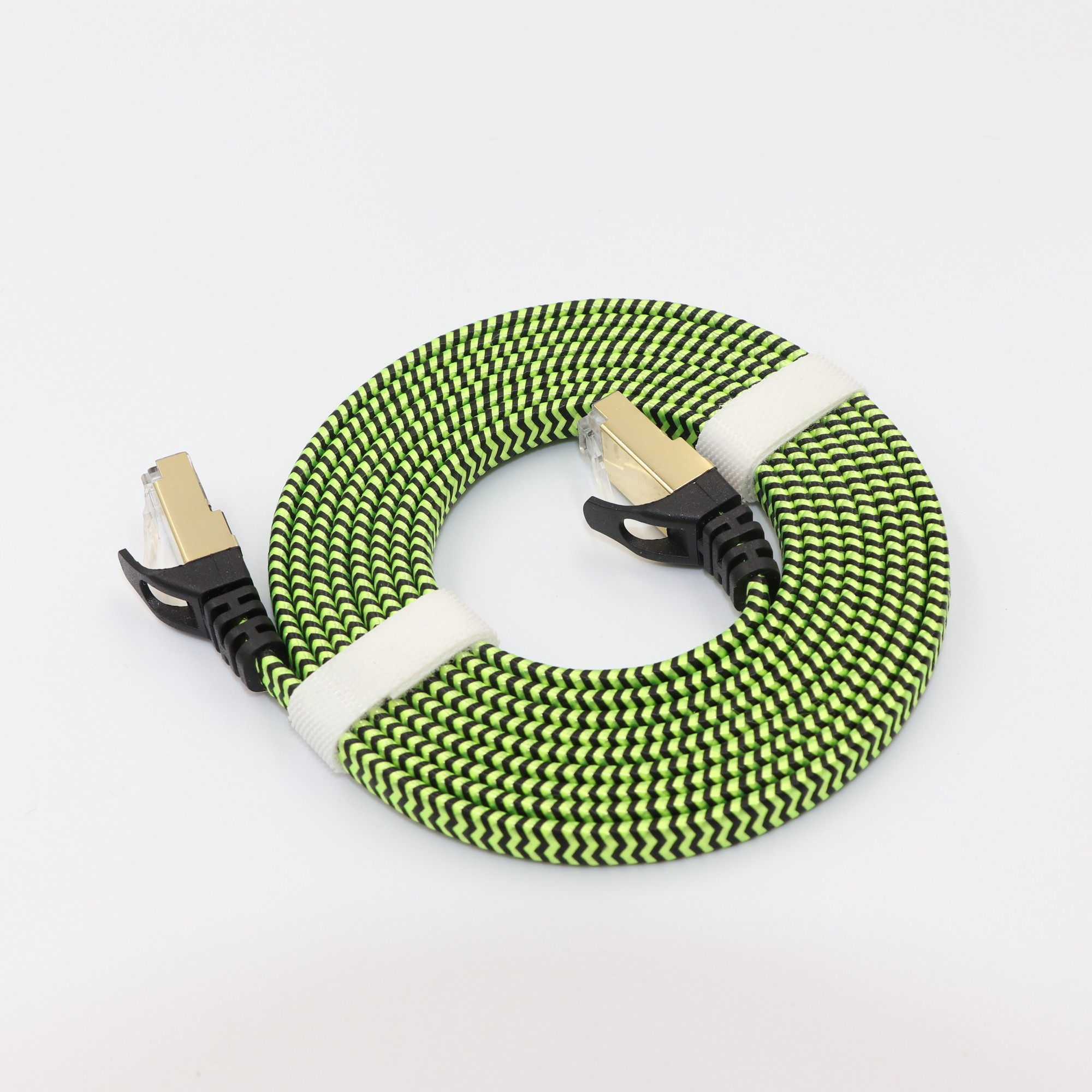 Cat7 Shielded Flat Ethernet Cable - 10Gbps 600MHz S/FTP Ultra-Slim Network Cord with Customizable Molds, Colors, and Lengths Image 1 Variety of Mold Designs for Cat7 Shielded Flat Patch Cable Boots