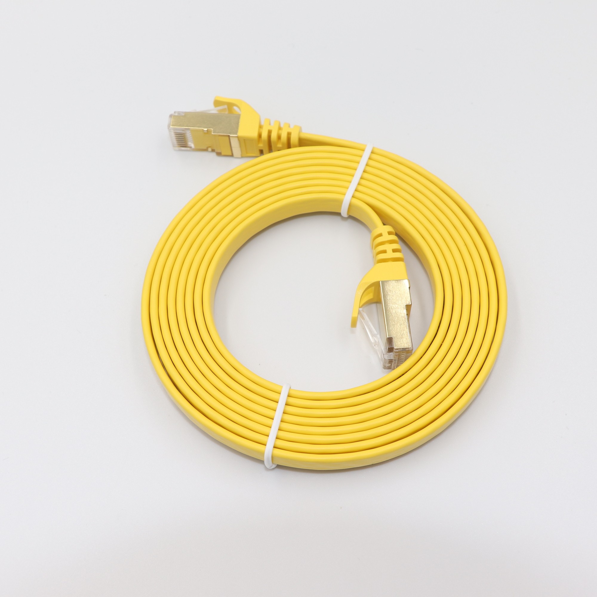 Cat7 Shielded Flat Ethernet Cable - 10Gbps 600MHz S/FTP Ultra-Slim Network Cord with Customizable Molds, Colors, and Lengths Image 6 Multiple Color Options for Cat7 Flat Ethernet Patch Cables Organization