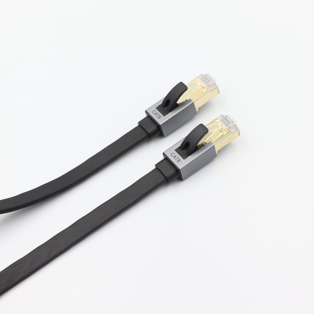 Cat8 Flat Ethernet Patch Cable - Ultra-Slim 40Gbps 2000MHz High-Speed Network Jumper with S/FTP Shielding Image 7 Ultra-Slim Design of Cat8 Flat Ethernet Cable for Easy Cable Management-6