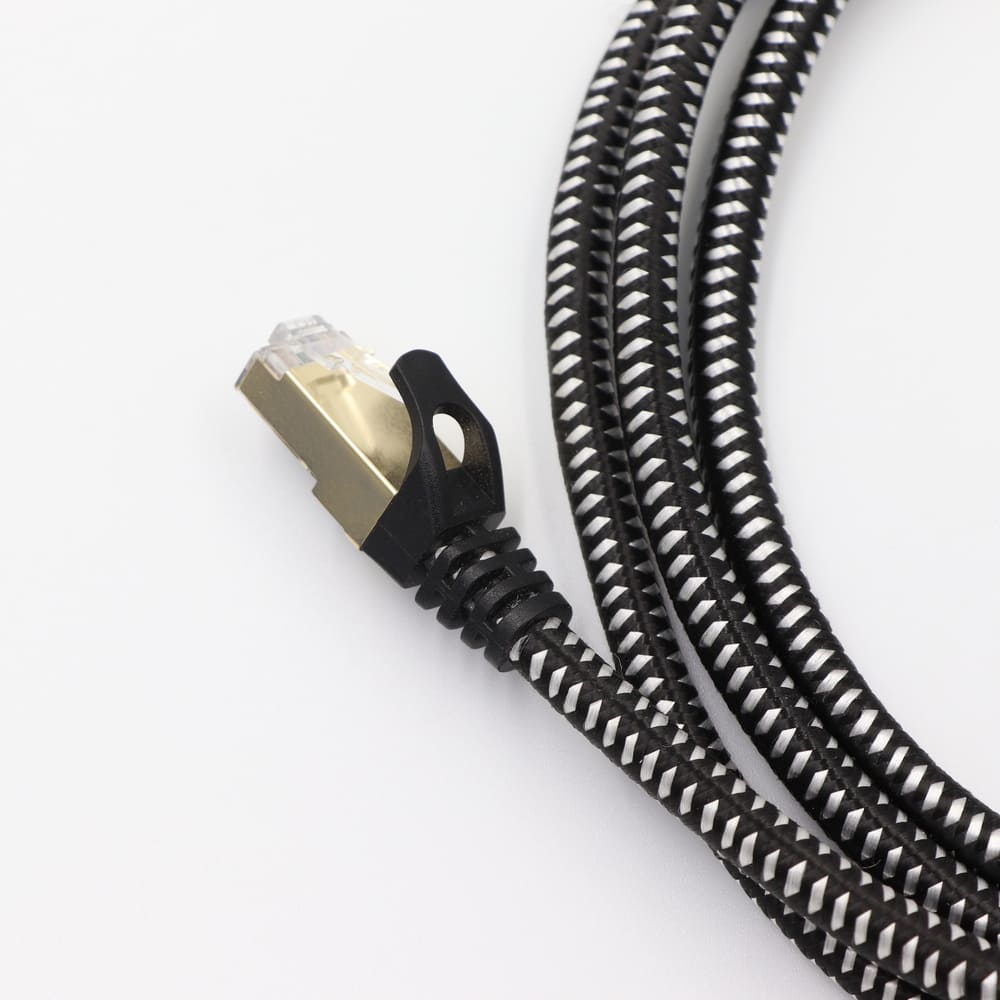 Cat7 Shielded Ethernet Patch Cable - 10Gbps 600MHz S-FTP Round Network Cord with Customizable Molds, Colors, and Lengths Image 3 Internal Shielding Structure of Cat7 S-FTP Shielded Twisted Pair Cable