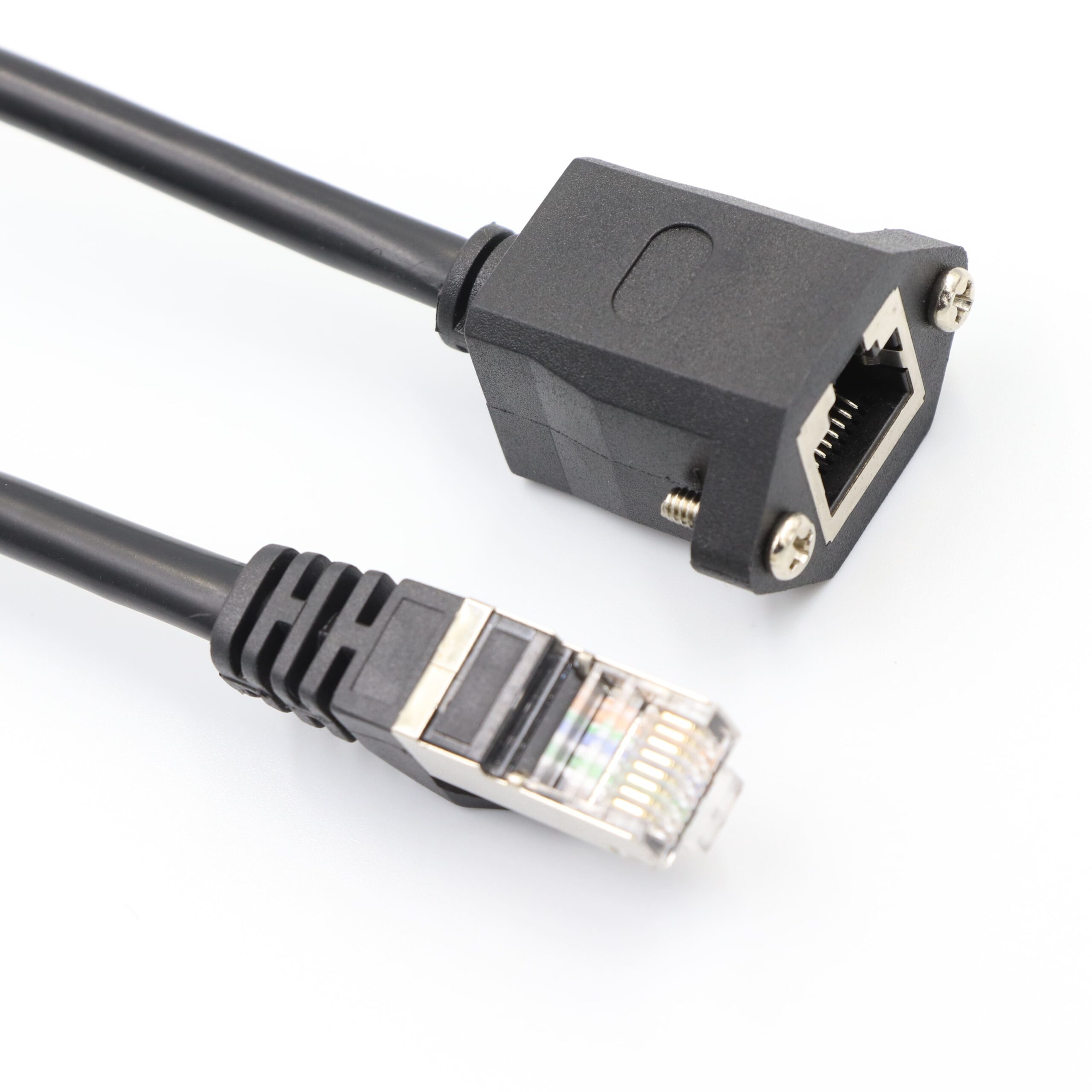 Cat6 Shielded Ethernet Extension Cable - 1Gbps 250MHz Male to Female STP Round Network Cord with Customizable Molds, Colors, and Lengths Image 2 Custom Length Cat6 Shielded Ethernet Extension Cable for Engineering