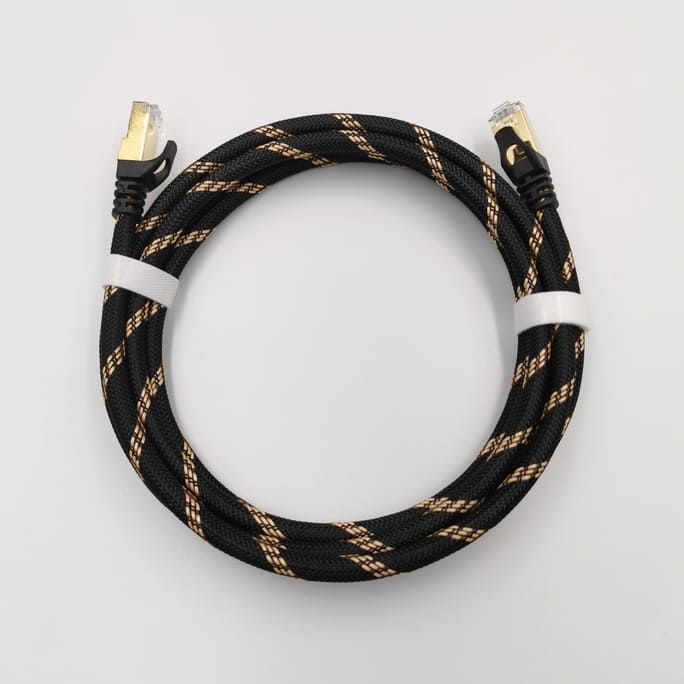 50u Gold-Plated RJ45 Connectors on Cat7 Shielded Patch Lead