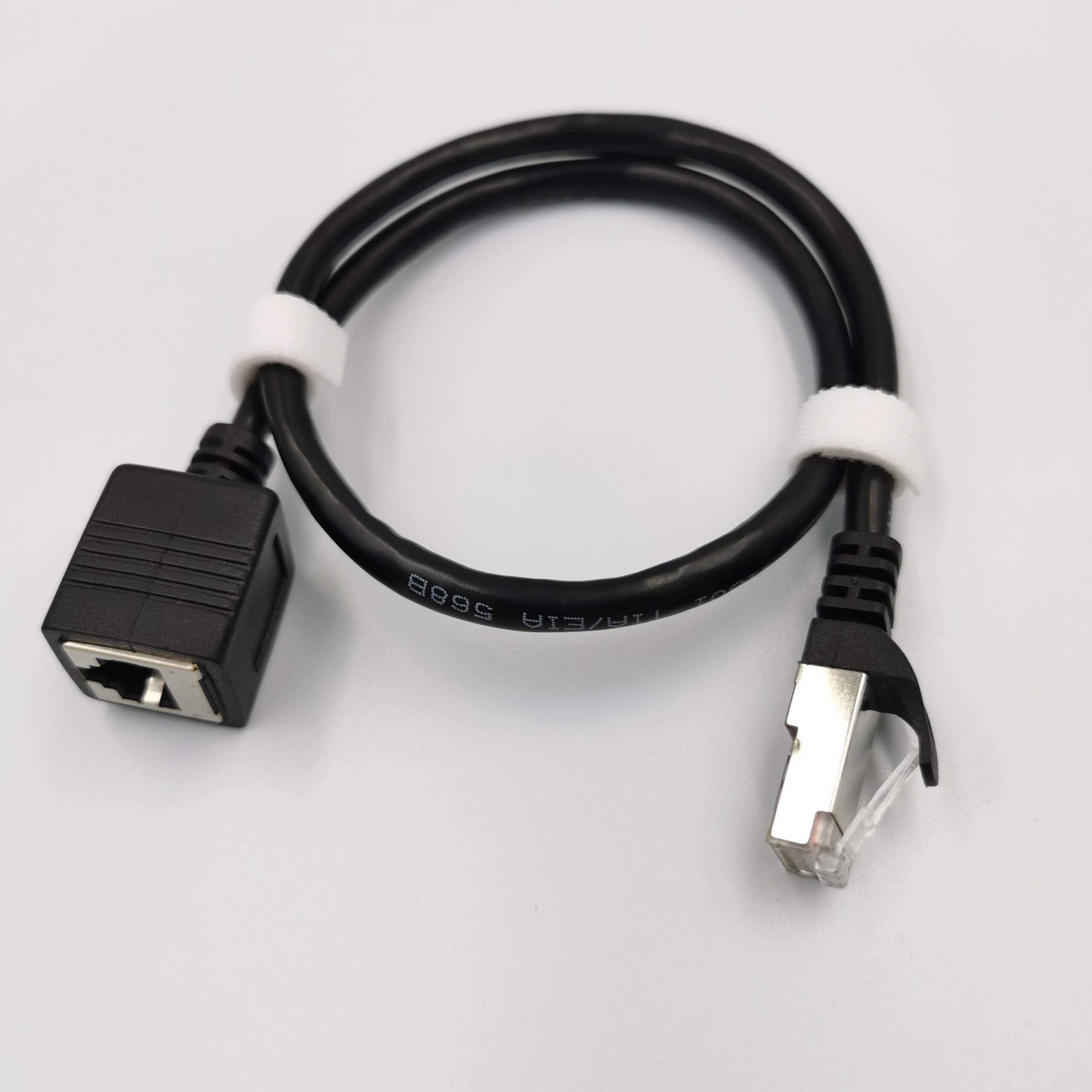 Cat6 Shielded Ethernet Extension Cable - 1Gbps 250MHz Male to Female STP Round Network Cord with Customizable Molds, Colors, and Lengths Image 1 Cat6 Shielded Ethernet Extension Cable Male to Female Round Cord