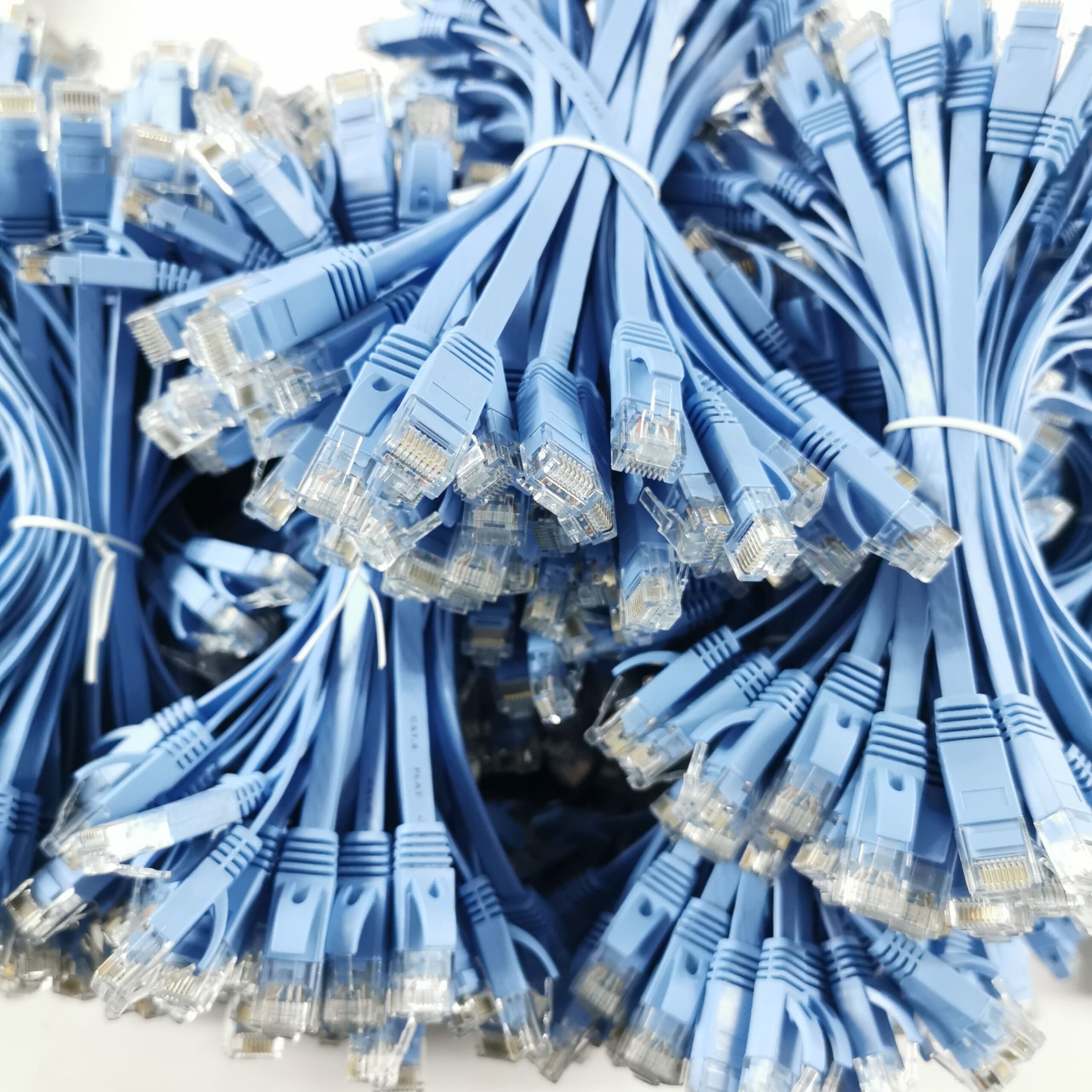 Cat6 Flat Ethernet Cable - 6x1.4mm Ultra-Slim UTP Network Patch Cord with Customizable Molds, Colors, and Lengths Image 8 Oxygen-Free Copper Conductors inside Cat6 Flat Patch Cord