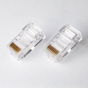 Cat5e UTP RJ45 Modular Plug 8P8C Clear Unshielded Connector