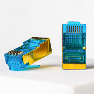 Assorted colors of Cat6 gold shielded colored modular plug