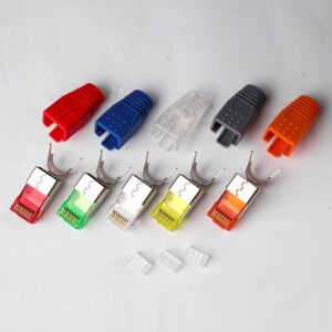 Cat7 Shielded RJ45 Connector 1.5mm in Multiple Colors with Gold Shielding