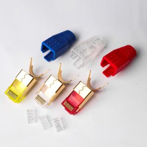 Cat7 Shielded RJ45 Connector 1.5mm with Full-Wrap Gold Shielding