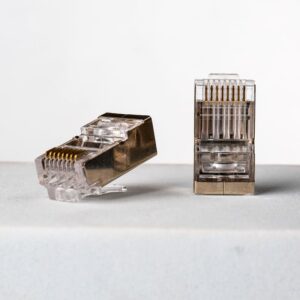 Cat6 Shielded Pass-Through RJ45 Connector Staggered 8P8C Design