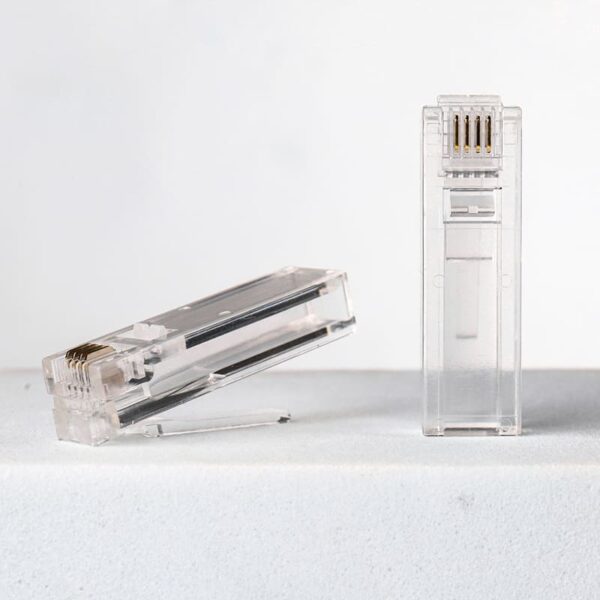 6P4C RJ11 Extended Modular Plug with Long Body Design for Easy Grip