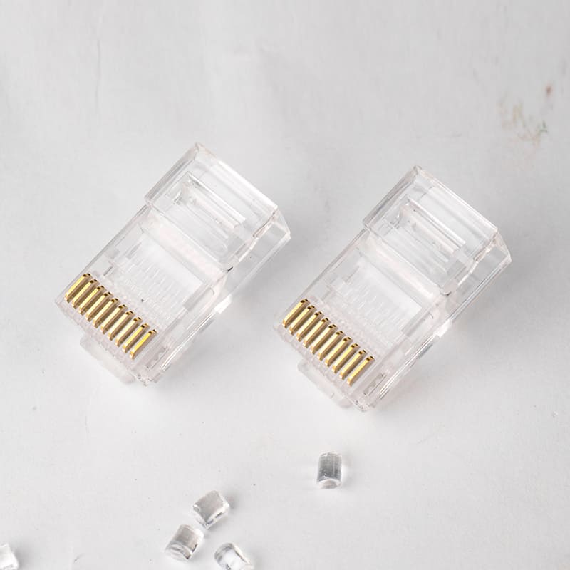 10P10C Modular Plug: High-Performance Unshielded RJ50 Connector with 50μ" Gold Plating Image 5 10P10C modular plug dimensions for cable assembly-01