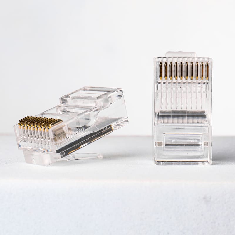10P10C RJ50 crystal head 50 micron gold plating details