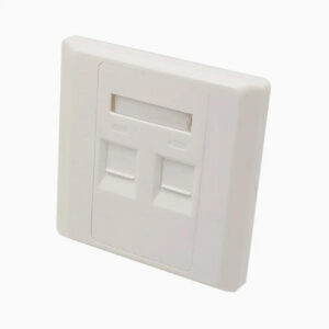1 Port RJ45 Keystone Faceplate White Modular Wall Plate
