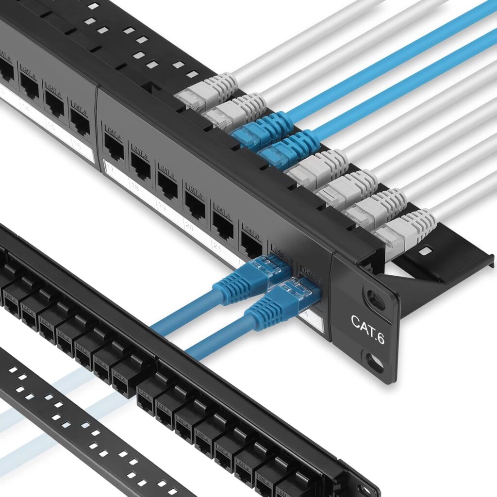 Cat6 Patch Panel 24 Port with Inline Coupler
