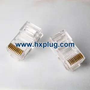 Industrial RJ50 10P10C Unshielded Modular Plug with 50u Gold-Plated Contacts