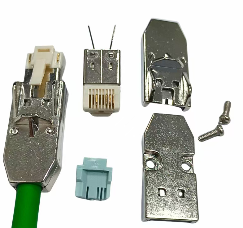 Industrial German-Style 4+2 Field-Assembly RJ45 Zinc Alloy Shielded Connector (PROFINET / Industrial Ethernet)