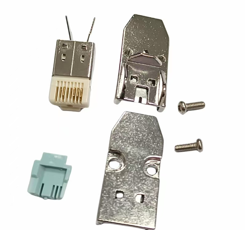 Industrial German-Style 4+2 Field-Assembly RJ45 Zinc Alloy Shielded Connector (PROFINET / Industrial Ethernet) Image 2 Industrial German-Style 4+2 Field-Assembly RJ45 Zinc Alloy Shielded Connector (PROFINET / Industrial Ethernet) - Image 2