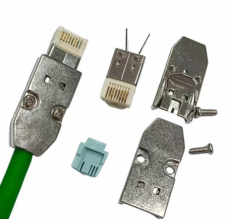 Industrial German-Style 4+2 Field-Assembly RJ45 Zinc Alloy Shielded Connector (PROFINET / Industrial Ethernet) Image 3 Industrial German-Style 4+2 Field-Assembly RJ45 Zinc Alloy Shielded Connector (PROFINET / Industrial Ethernet) - Image 3