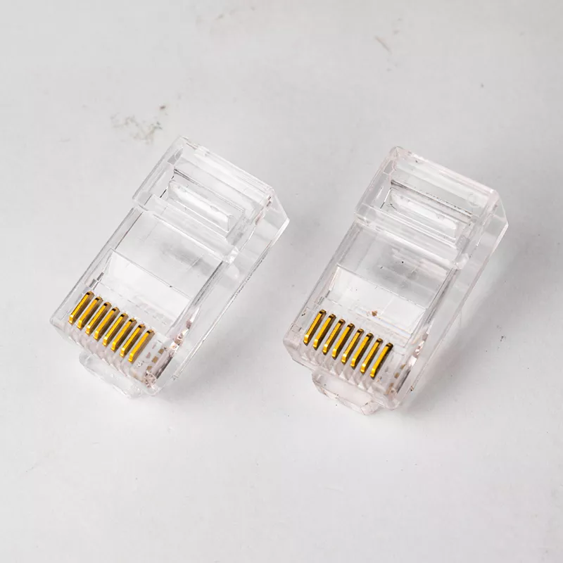 HXPLUG SZ0062U3A-A11 clear PC Cat6 UTP modular plugs and 8-hole staggered wire managers