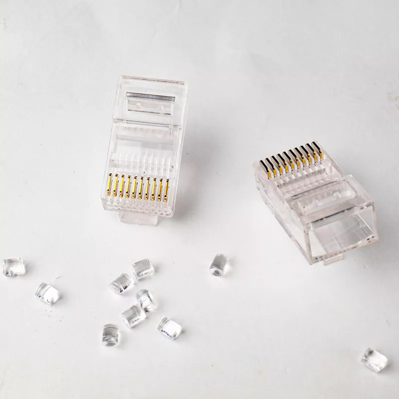 Premium industrial shielded 10P10C connector RJ50 modular plug by HXPLUG